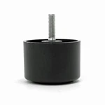 Leg Daddy 1-5/8" Black Round Plastic Sofa With Non-slip Rubber Base Set 2. Fixed Price $20.99.