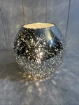 Ikea Knubbig Metallic Silver Glass Globe Space Stars Round Light Table Lamp 7 In. Fixed Price $44.95.