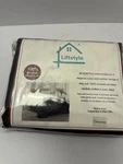 Lifestyle Queen Sheets Microfiber Bed. Fixed Price $19.99.