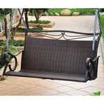 International Caravan Valencia Patio Loveseat Swing Chocolate. Fixed Price $332.99.