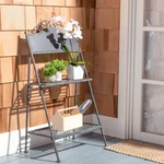Safavieh Outdoor Collection Natum Plant Stand Reddish Brown/blue Wash. Fixed Price $88.25.