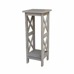 30" X-sided Plant Stand In Washed Gray Taupe. Fixed Price $112.05.