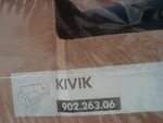 Ikea Kivik Set: Convertible Sofa Bed Sleeper & Footstool Covers Teno Black. Fixed Price $395.00.