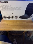 Wagan IN9438 Soft Velour Heated Seat Cushion With Lumbar Support, New Old Stock. Fixed Price $45.00.