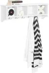 Haotian White Wall Shelf With Coat Hooks, Ra Entryway, Display. Fixed Price $64.99.