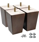 4" Wooden Legs For Furniture Inch Sofa Square Bed Pack. Fixed Price $28.99.