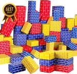 80 Pack Jumbo Cardboard Building Blocks Kids Large Stacking Bricks Preschool Day. Fixed Price $97.96.