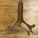 Vintage Brass Easel Display Stand Ornate Decorative Design Solid Folding. Fixed Price $19.95.
