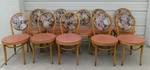 Set 20 Bistro Dining Chairs Bentwood Medallion Round Back Cafe Lot Thonet Sty. Fixed Price $699.00.