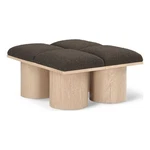Meridian Furniture Pavilion Brown Boucle Fabric Bench. Fixed Price $744.00.