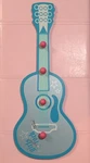 Disney Hannah Montana Guitar Wall Coat Rack 29 Large Pink Blue Room Cor. Fixed Price $129.99.