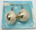 Vintage Keystone Set Of Ball Casters Classic 1/2" Brass Finish New/open. Fixed Price $8.39.