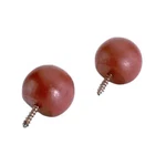 Pair Of Red Curtain Rod Finials Raleigh Pine Ball 3/4" Renovators Supply. Fixed Price $15.99.