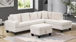 Cozy Sectional Sofa With Ottoman Living Room Set Comes Choice 2 Colors. Fixed Price $1699.00.