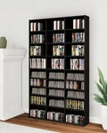 Dvd Storage Shelf, 8-TIER Media Cabinet With Adjustable Shelves. Fixed Price $185.36.