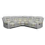 Pemberly Row Manual Recliner Sectional Sofa Set Pu Leather L-shaped Couch Beige. Fixed Price $1419.11.