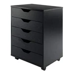 Winsome Wood Halifax 5 Drawer Black Storage Cabinet With Removable Casters. Fixed Price $115.49.