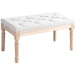 Homcom 32" End Of Bench, Upholstered Bedroom Cream White. Fixed Price $141.98.