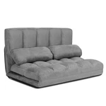Costway Foldable Floor Sofa Bed 6-POSITION Adjustable Couch W/ 2 Pillows Grey. Fixed Price $139.99.