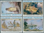French Polynesia 1982 SC#C197,SG382-385 19TH Century Paintings Set Mnh. Fixed Price $8.58.