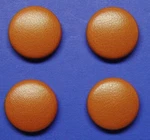 Tan Color Genuine Leather Covered Buttons 4 Pieces Made Usa 7/8" Metal Loop. Fixed Price $14.36.