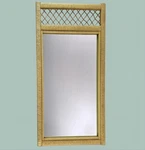 Vtg Henry Link Lexington Rattan Wall Mirror Bamboo Lattice 45 Boho Coastal Usa. Fixed Price $184.99.