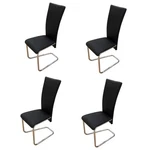 Dining Chairs 4 Pcs Accent Room Side Black Faux Leather Vidaxl. Fixed Price $237.99.