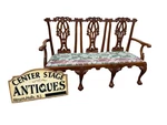 66942 Chippendale Mahogany Claw Foot Settee Loveseat Couch. Fixed Price $575.00.