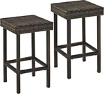 Palm Harbor Wicker Counter Height Outdoor Bar Stools, Set Of 2, For Backyard,. Fixed Price $164.99.
