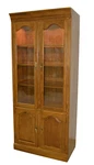 Ethan Allen Circa 1776 Cabinet Glass Door Unit Maple Curio China #18-9022. Fixed Price $1295.00.