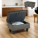 29" Storage Ottoman Bench W/ Lift Top Home Office Flannel Espresso. Fixed Price $65.70.