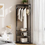 Corner Coat Rack Hall Tree With 6 Double Hooks Shoe Bench Storage Entryway Home. Fixed Price $76.25.