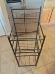 Mainstays 2-SHELF Bathroom Storage Tower With Hamper, Oil Rubbed Bronze Finish. Fixed Price $16.00.