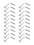 20 Pieces Curved Nose Stud Stainless Steel Ring Crystals Mm, White. Fixed Price $11.69.