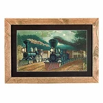 Framed Print Train Wood 15" X 21.75" Renovator's Supply. Fixed Price $86.99.
