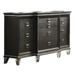 Lavish Dark Gray Wood Dresser With 10 Drawers Including Jewelry. Fixed Price $1326.99.