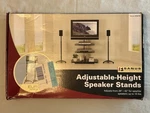 Sanus Adjustable-height Speaker Stands EFSAT-B1 Euro Series 26"-42" Up To 10 Lbs. Fixed Price $28.99.