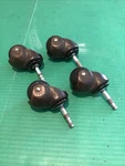 Lot 4 Vintage Mcm Hooded Faultless Furniture Office Chair Couch Ball Casters. Fixed Price $19.95.