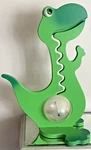 Vintage Big Belly Bank - 23 Inch Tall Green Dinosaur Piggy Clear. Fixed Price $49.99.