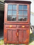 Antique Cherry 2 Piece Corner Cupboard Kitchen Cabinet Southern Pennsylvania. Fixed Price $551.00.