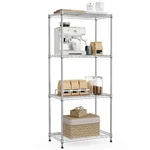 Izeuk 4-TIER Chrome Metal Storage Shelves, Adjustable Wire Shelving Unit Orga.... Fixed Price $42.27.