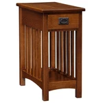 Leick Home Mission End Table, 22.5 X 12 24 In, Medium Oak / Blackened. Fixed Price $241.32.