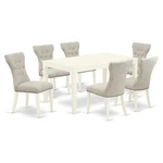 East West Furniture Capri 7-PIECE Wood Kitchen Set Linen White. Fixed Price $958.36.