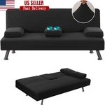 Futon Sofa Slipcovers Stretch Armrest Removable Cupholder Durable Fabric. Fixed Price $59.45.