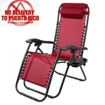 Everyday Essentials Patio Weather-resistant Zero-gravity Chairs Burgundy. Fixed Price $63.00.