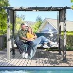 3-SEAT Porch With Stand, 990 Lbs 2 1 Convertible Bed Patio Swings. Fixed Price $957.99.