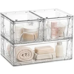 Stackable Storage Drawers 3 Pack Bathroom Undersink Organizers Simply Assembl.... Fixed Price $37.59.