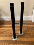 Ikea Olov 22724 Adjustable Metal Leg - Black (set Of 2). Fixed Price $8.00.