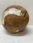 Large 12.5 Teak Root Ball With Shell Inlaid The Recesses Over 31 Pounds. Fixed Price $150.00.
