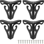 Piutouyar Inch Hollow Out Furniture Legs Set 4, Black Artistic Metal Sofa. Fixed Price $18.95.